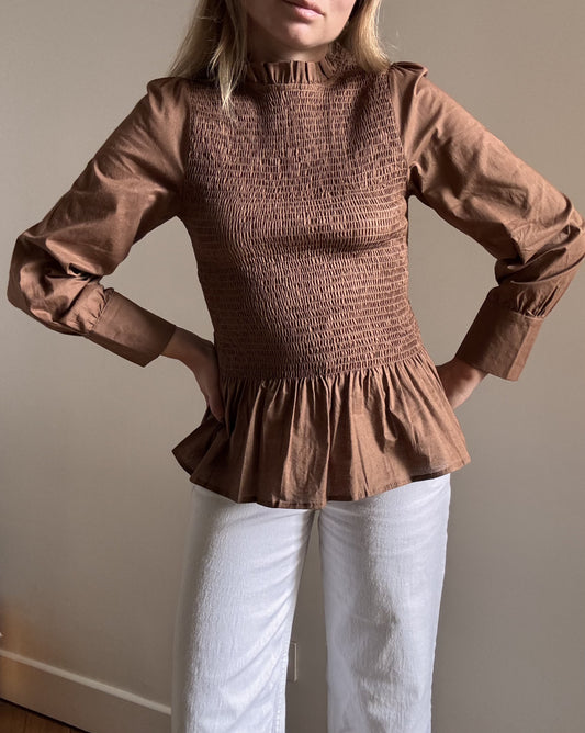 Blouse Aliénor marron